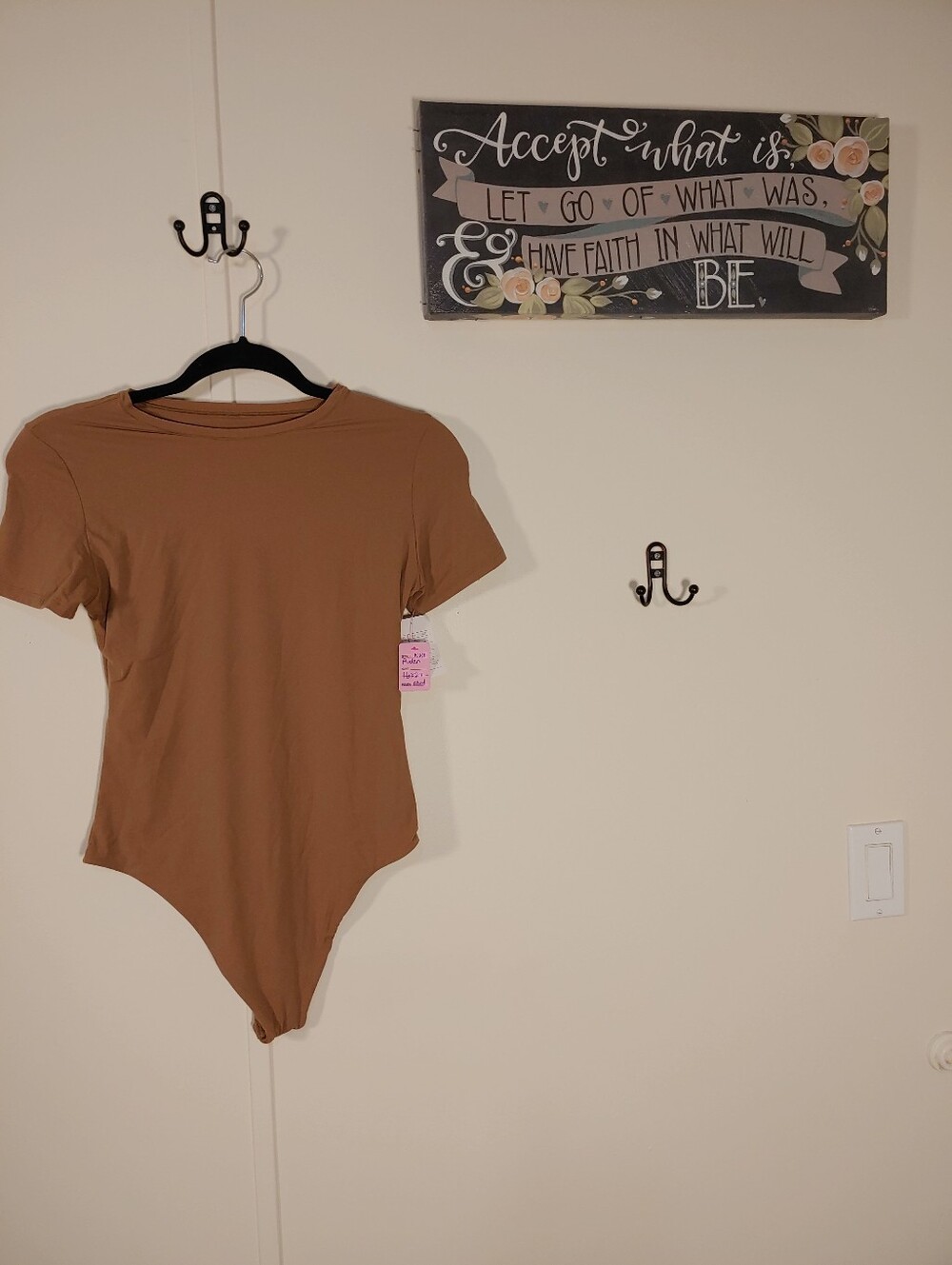 NWT Auden Medium Brown Soft Bodysuit